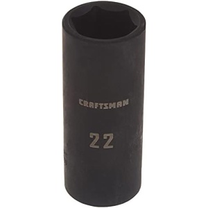 CRAFTSMAN Deep Impact Socket, Metric, 1/2-Inch Drive, 22mm (CMMT16085)