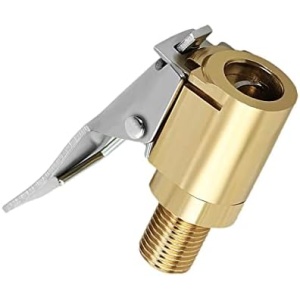 LDCRE Tire Air Chuck with Clip Adapter, Brass Locking Tire Inflator Nozzle