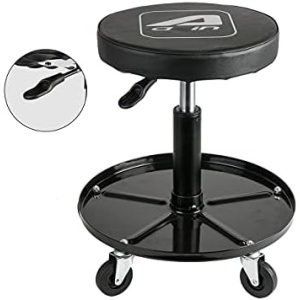 Aain LT2A Heavy-Duty Adjustable Mechanic's Roller Seat Adjustable Rolling Stool