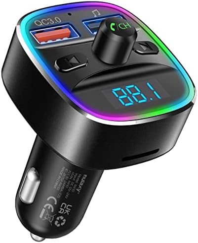 Nulaxy Bluetooth FM Transmitter for Car, Upgraded QC3.0 & 5V/1A Dual USB Charger - Image 8