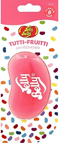 Jelly Belly Car Air Freshener - Tutti Fruitti 3D Hanging Freshener. Car Scent
