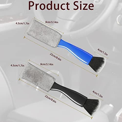 2 Pcs Double Head Brush for Car Cleaning, Portable Car Interior Detailing Brush - Image 7