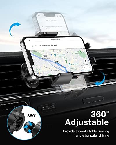 OMOTON Car Phone Holder, Air Vent 360°Rotation Universal Car Phone Mount Cradle - Image 5