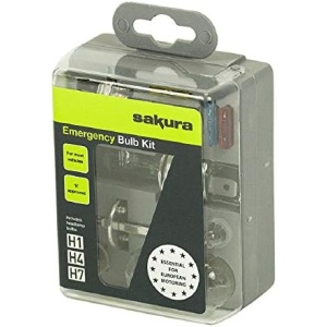 Sakura Emergency Bulb Kit - Fits Most Vehicles - 7 Bulbs 3 Fuses