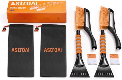 AstroAI 2 Pack 27" Snow Brush and Detachable Deluxe Ice Scraper with Ergonomic - Image 7