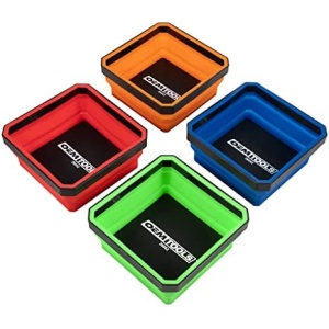 OEMTOOLS 26052 Magnetic Foldable Tray, 4 Pack Collapsible Bowl Set