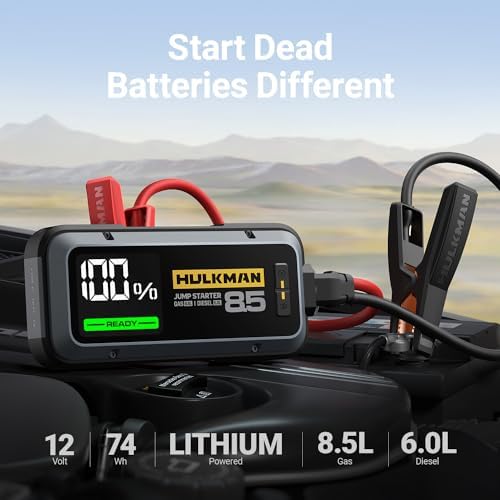 HULKMAN Alpha85 Smart JumpStarter 2000 Amp 20000mAh Car Starter for up to 8.5L - Image 2