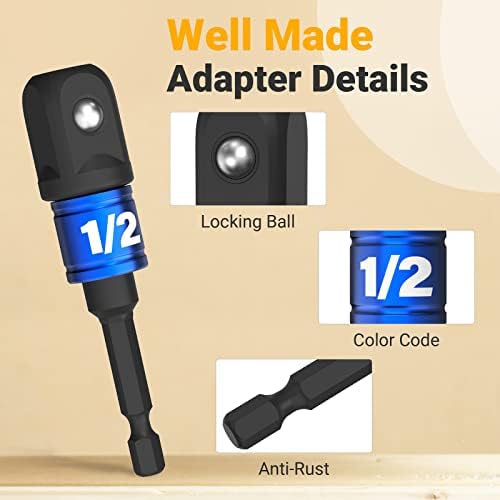 Tools Impact Grade Socket Adapter Set 2 Pack Gifts for Men Cool Gadget Christmas - Image 4