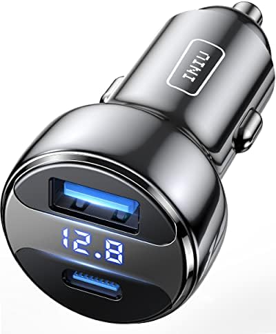 Car Charger USB C, INIU 66W Total Car Charger Fast Charging, All-Metal Mini 3A