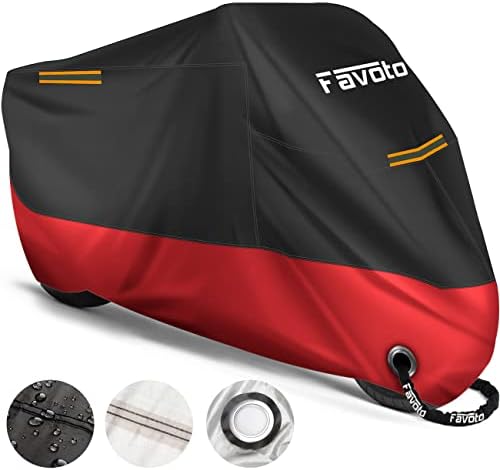 Favoto Upgraded Version Motorbike Cover 210D Waterproof Motorcycle Cover
