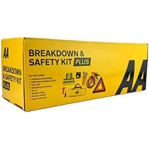 AA Vehicle Breakdown Safety Kit Plus AA5618 – Tyre Inflator, Warning Triangle