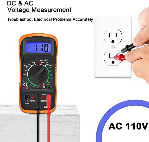 Digital Multimeter Voltmeter Battery Voltage Multi Tester AC DC Volt OHM Amp - Image 5