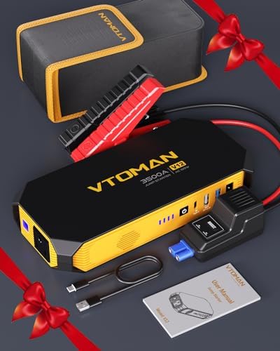 VTOMAN V12 Jump Starter, 3500A(Up to 10L Gas/8L Diesel Engines) USB QC3.0 - Image 8