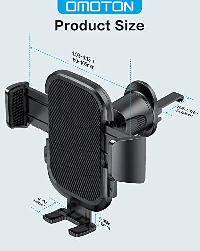 OMOTON Car Phone Holder, Air Vent 360°Rotation Universal Car Phone Mount Cradle - Image 7