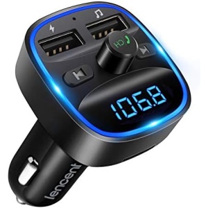 LENCENT FM Transmitter, Bluetooth FM Transmitter Wireless Radio Adapter Car Kit