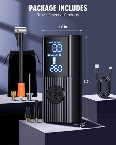 Hafuloky Tire Inflator Portable Air Compressor - 180PSI & 20000mAh Portable Air - Image 8