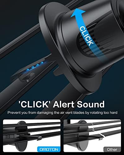 OMOTON Car Phone Holder, Air Vent 360°Rotation Universal Car Phone Mount Cradle - Image 2