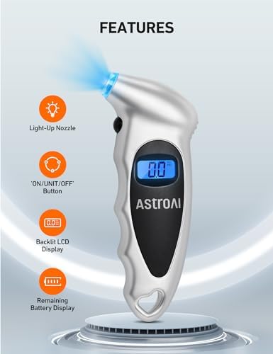 AstroAI Digital Tire Pressure Gauge 150 PSI 4 Settings for Car Truck Bicycle - Image 2