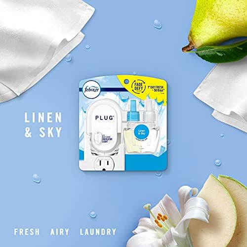Febreze Odor-Eliminating Fade Defy PLUG Air Freshener, Linen & Sky, Starter Kit - Image 7