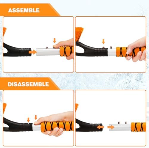 UMUACCAN Snow Brush, Detachable Ice Scraper for Car Windshield - Image 4