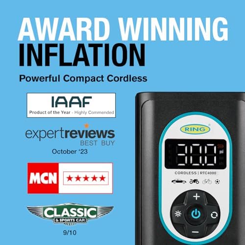 Ring Automotive RTC4000 cordless tyre inflator air compressor car pump. - Image 2