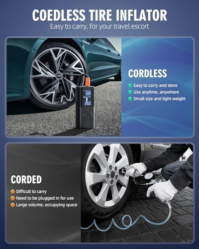 Hafuloky Tire Inflator Portable Air Compressor - 180PSI & 20000mAh Portable Air - Image 2