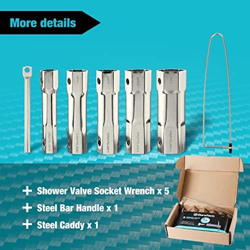 DURATECH Shower Valve Socket Wrench Set with Bar Handle for Removing Tub - Image 7