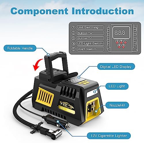 Portable Tire Inflator Digital Air Compressor 12V DC Tire Air Pump Car - Image 6