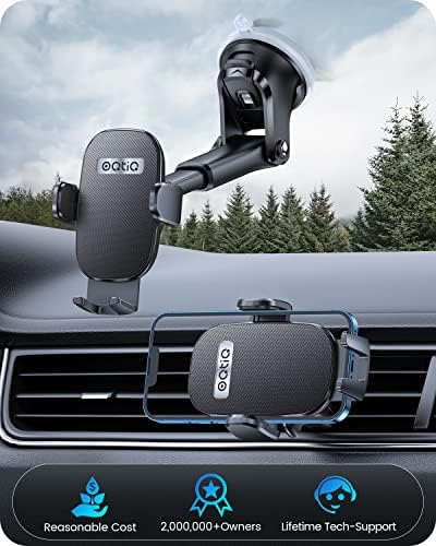 OQTIQ 3-in-1 Suction Cup Phone Holder Windshield/Dashboard/Air Vent - Image 6