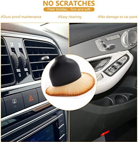 Rednow Car Interior Cleaning Tool Brush with Cover,Car Brush Car Detailing Brush - Image 2