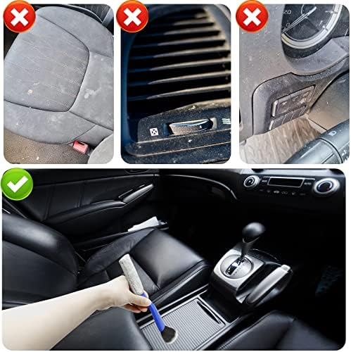 2 Pcs Double Head Brush for Car Cleaning, Portable Car Interior Detailing Brush - Image 4