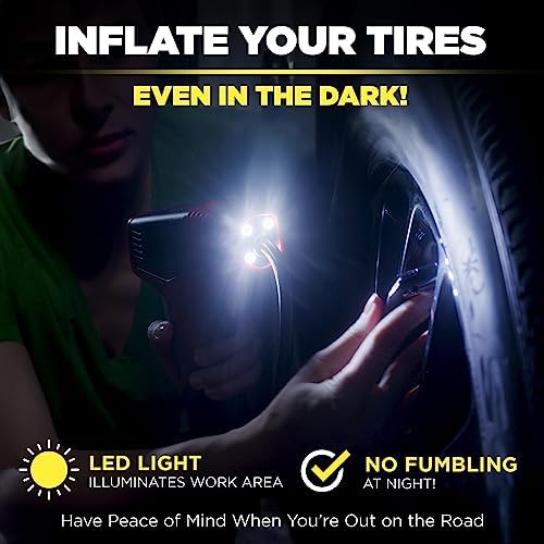 Bullseye Portable Air Compressor Tire Inflator, Handheld Electric Air Pump - Image 5