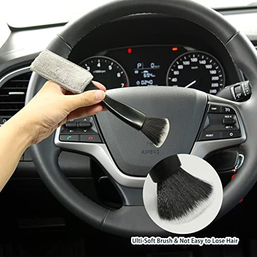 2 Pcs Double Head Brush for Car Cleaning, Portable Car Interior Detailing Brush - Image 2