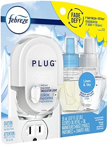 Febreze Odor-Eliminating Fade Defy PLUG Air Freshener, Linen & Sky, Starter Kit - Image 10
