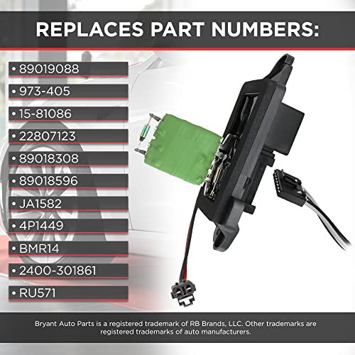 HVAC Blower Motor Resistor Kit with Harness 89019088 973-405 by Bryant Auto - Image 5