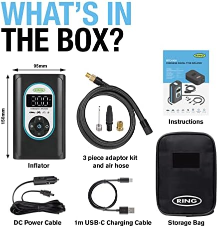 Ring Automotive RTC4000 cordless tyre inflator air compressor car pump. - Image 8