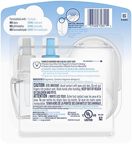 Febreze Odor-Eliminating Fade Defy PLUG Air Freshener, Linen & Sky, Starter Kit - Image 2