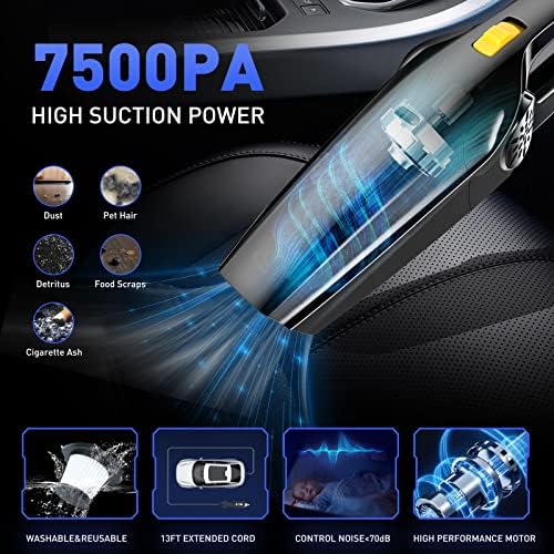 MUNSCVUS 22Pcs Car Interior Detailing Kit with High Power Handheld Vacuum - Image 2