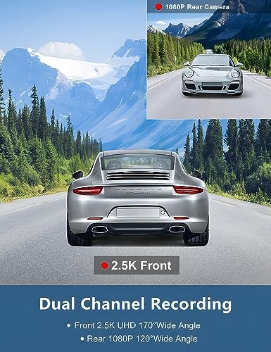 Dash Cam Front and Rear Camera, Otovoda 3Inch Screen Dash cam - Image 3