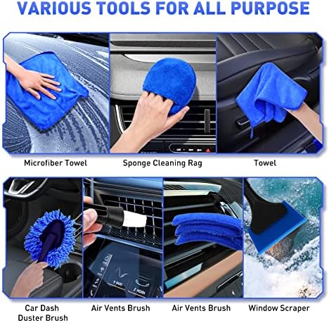 MUNSCVUS 22Pcs Car Interior Detailing Kit with High Power Handheld Vacuum - Image 6