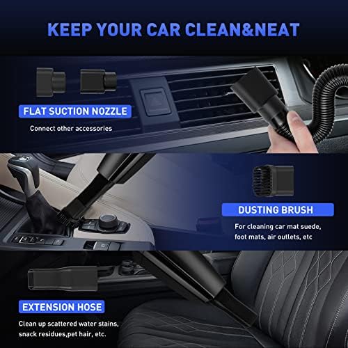 MUNSCVUS 22Pcs Car Interior Detailing Kit with High Power Handheld Vacuum - Image 3
