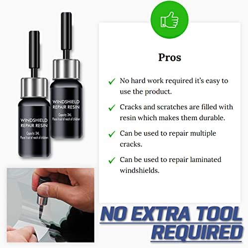 KMOOL Windshield Repair Kit, Cracks Gone Glass Kit Automotive Windscreen Tool - Image 2