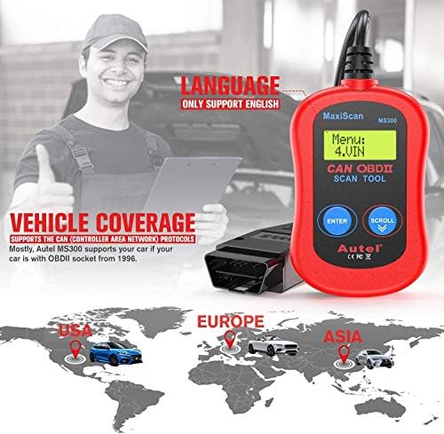 Autel MS300 OBD2 Scanner Code Reader, Turn Off Check Engine Light, Read & Erase - Image 6