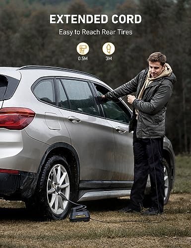 AstroAI Air Compressor Tire Inflator Portable Air Pump for Car Tires 12V DC Auto - Image 6