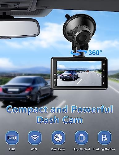 Dash Cam Front and Rear Camera, Otovoda 3Inch Screen Dash cam - Image 2