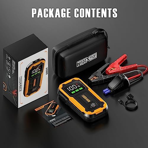 MegaXmar Car Battery Jump Starter -1500A Peak 12800mAh,Portable Car Jump Starter - Image 7