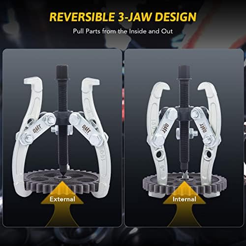 Orion Motor Tech Gear Puller Set, 3" 4" 6" 3 Jaw Puller Kit for Pulley Gear - Image 4