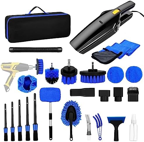 MUNSCVUS 22Pcs Car Interior Detailing Kit with High Power Handheld Vacuum
