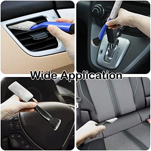 2 Pcs Double Head Brush for Car Cleaning, Portable Car Interior Detailing Brush - Image 6