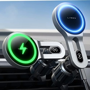 LISEN for MagSafe Car Mount Charger, 15W Wireless Charger iPhone for Car